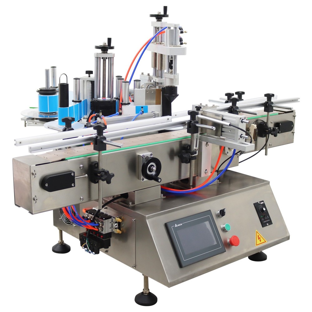 Automatic Square/Round Bottle Labeling Machine 110V Chain Plate Conveyor 1.9KW