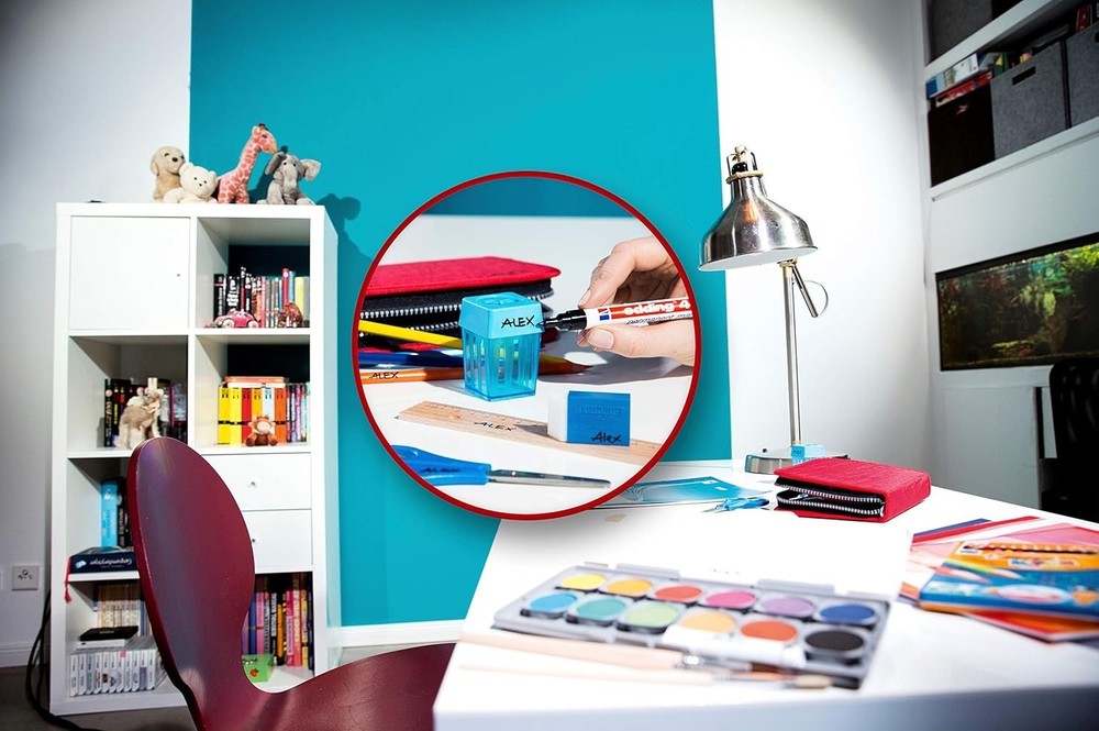 1 Count 404 Permanent Marker - Blue, Fine Tip, Waterproof for Multiple Surfaces