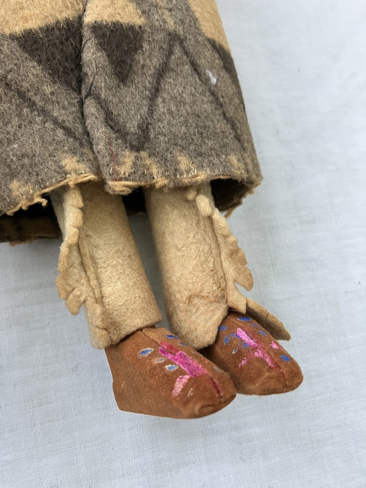 Vintage Skookum Male Native American Doll - 13 Inches Tall