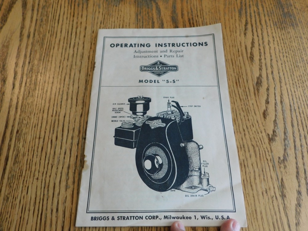 Vintage ECLIPSE ROCKET POWER MOWER Briggs & Stratton INSTRUCTIONS