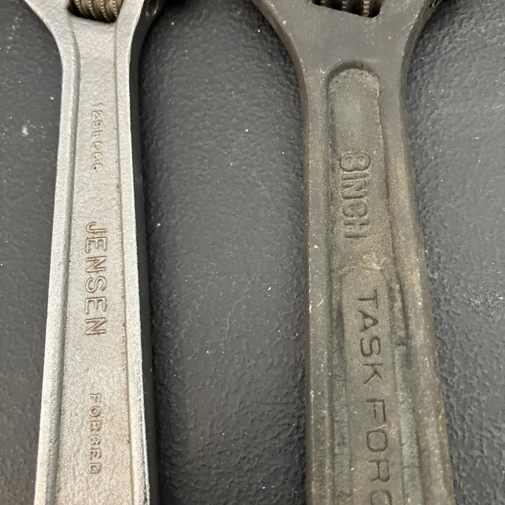 Set of 2 Adjustable Wrench Tools - Taskforce 8” & Jensen 6"