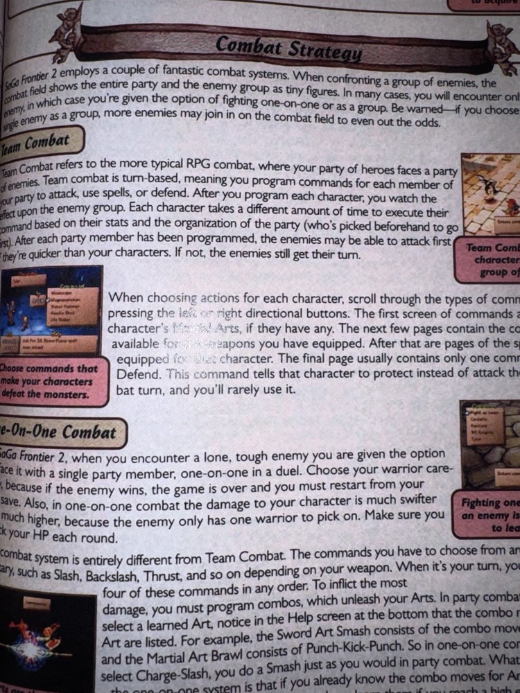 SaGa Frontier 2 Custom Hardcover Strategy Guide Ps1