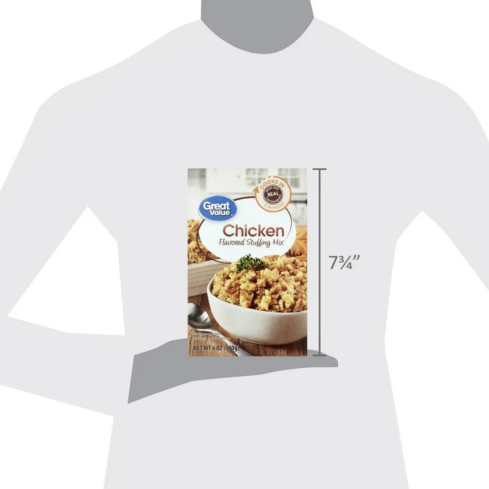(8 pack) Great Value Chicken-Flavored Stuffing Mix, 6 oz