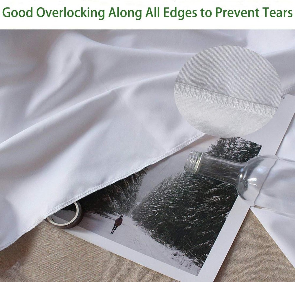 4.9×9.8ft White Seamless Fabric BackdropThicken Screen BackdropPolyester Mate...