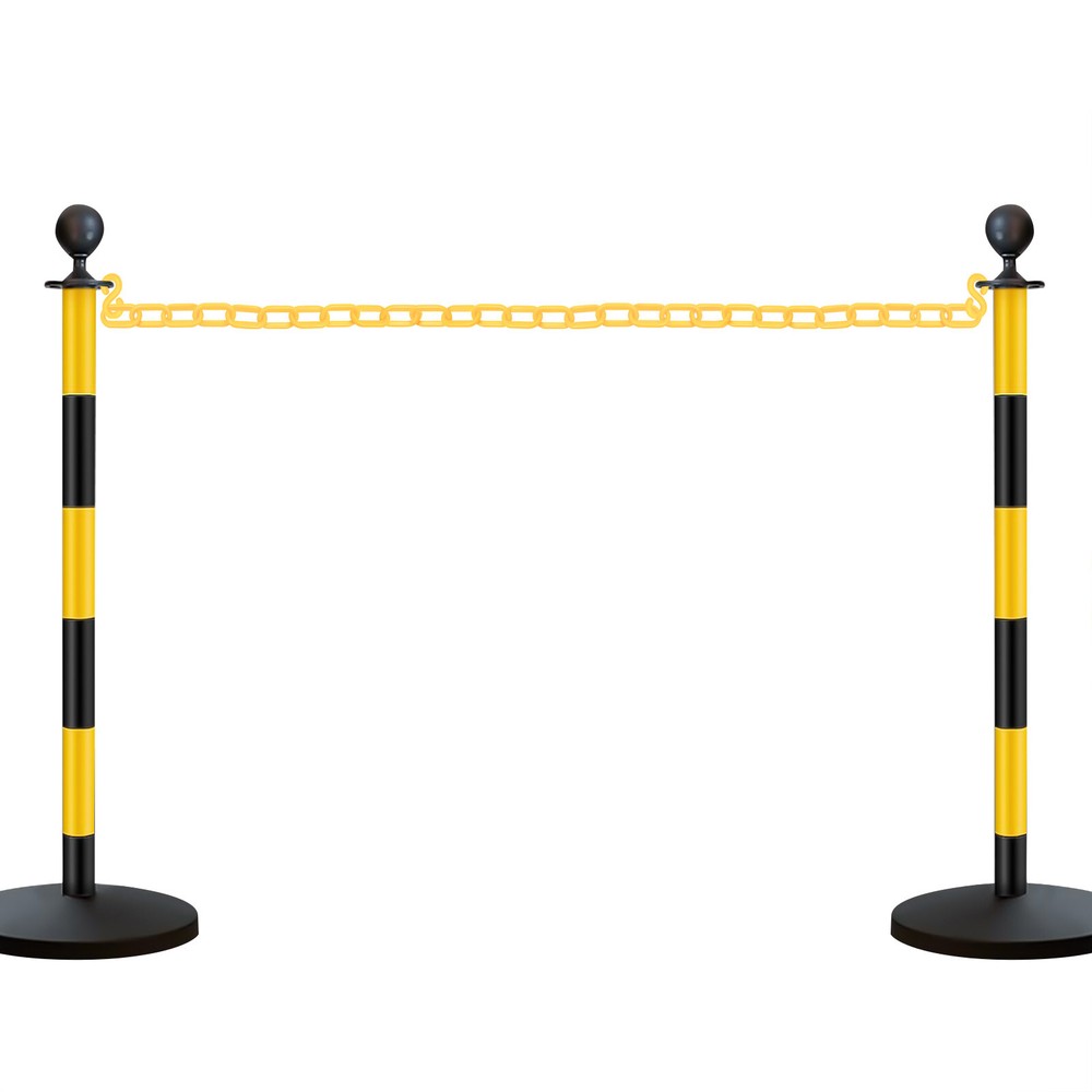 200ft Chain Plastic Barrier Chain Safety Orange Link Diameter S-shaped Hooks