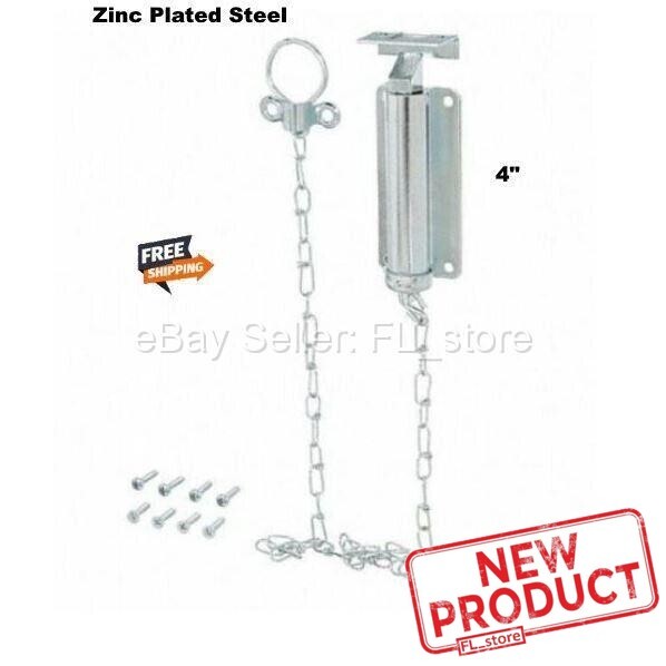 Pull Chain Bolt Latch Spring Loaded 4"  Zinc Finish  Barn Shed Gate Security NEW