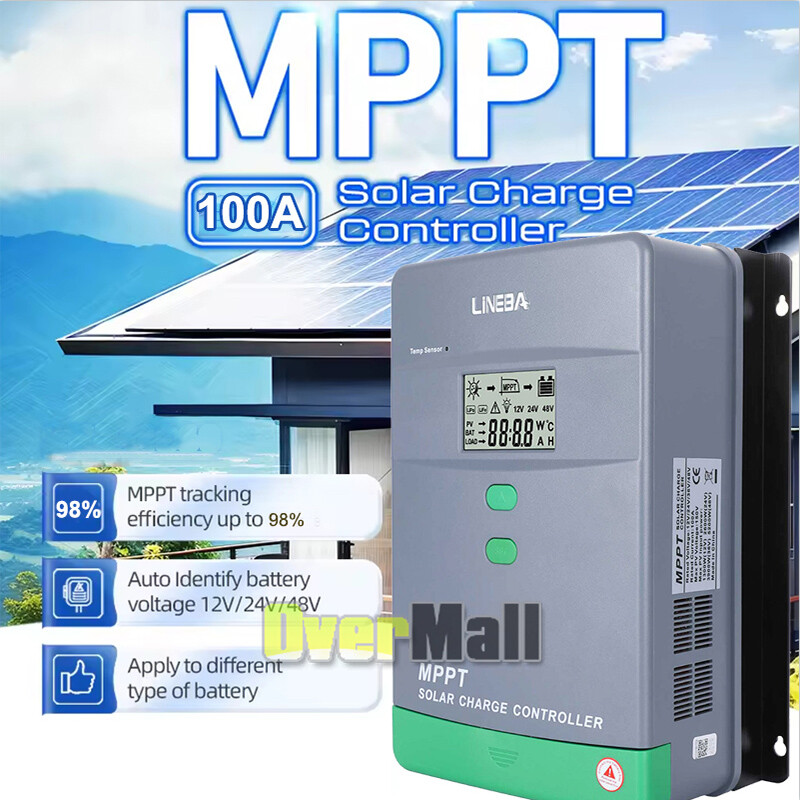 100A 60A 40A 30A MPPT Solar Panel Regulator Charge Controller 12/24/48V PV 150V