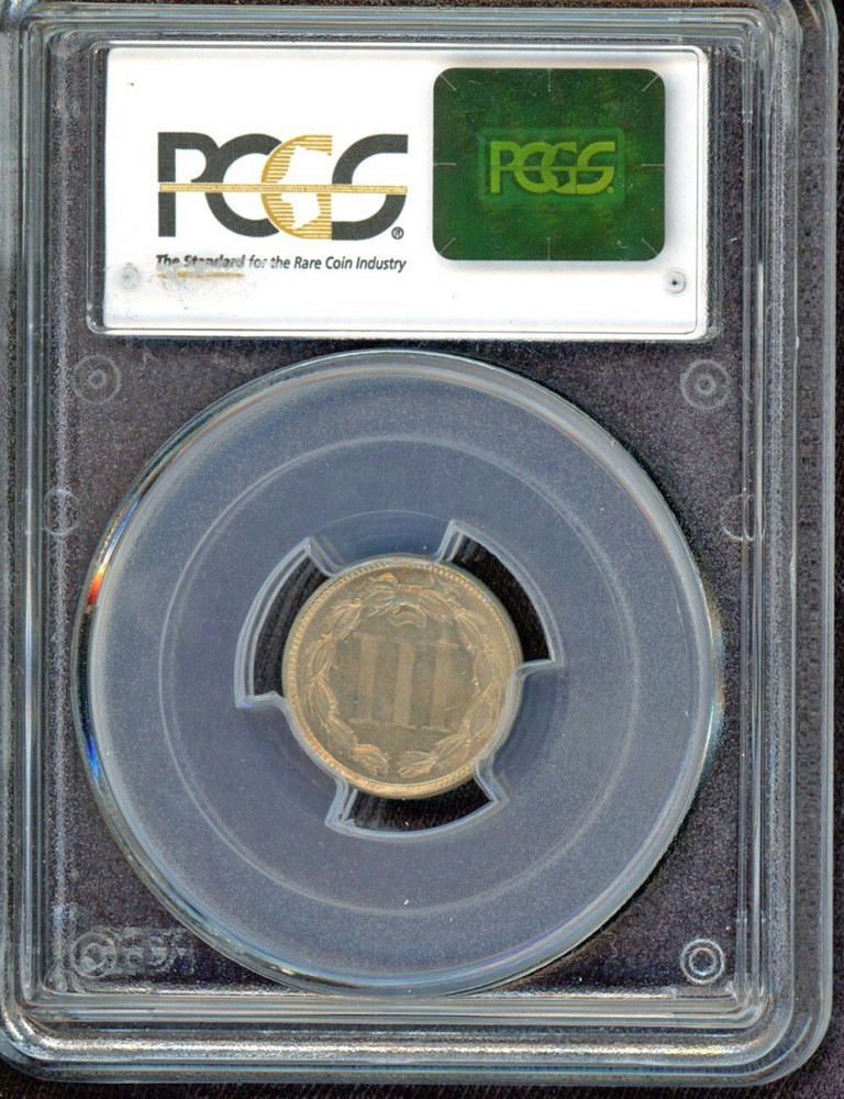 1865 Three Cent (Nickle) PCGS MS62