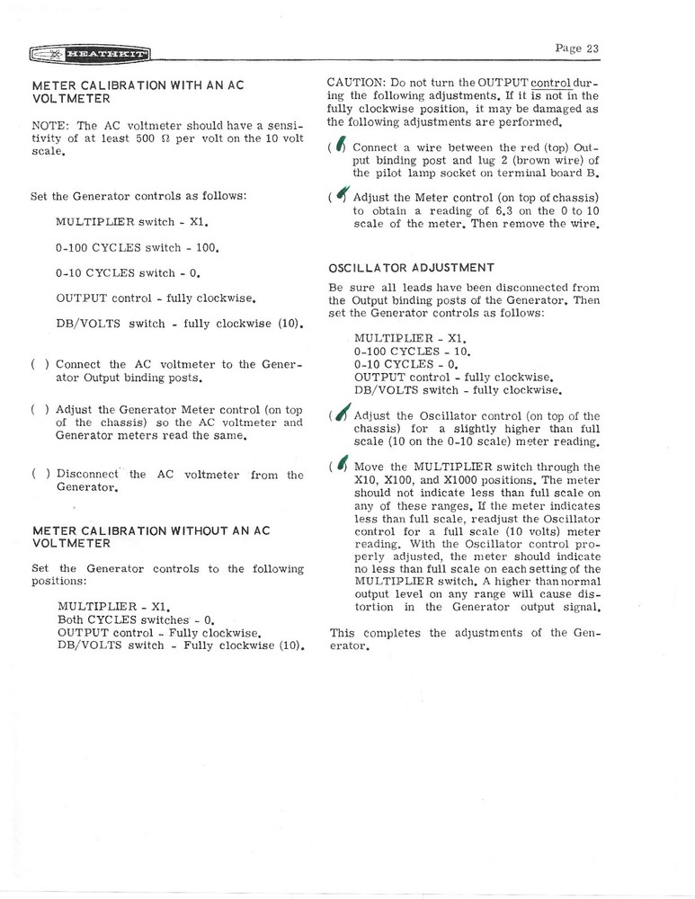 Heathkit IG-72 Audio Generator with manual - Works See Pics & Description