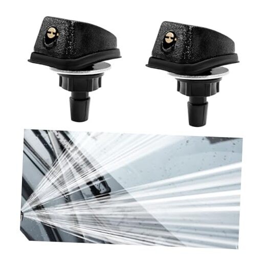 2 PCS Car Front Windshield Washer Nozzle, Single Hole Windshield Washer 2pcs