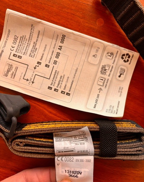 New Petzl ASAP'SORBER 40 cm Energy Absorber for ASAP / ASAP LOCK Made In France