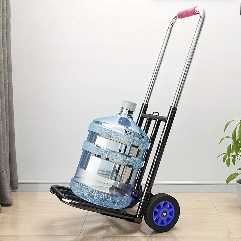 Portable Collapsible Hand Dolly truck for Shopping Camping Moving w/ 3 Tie ropes