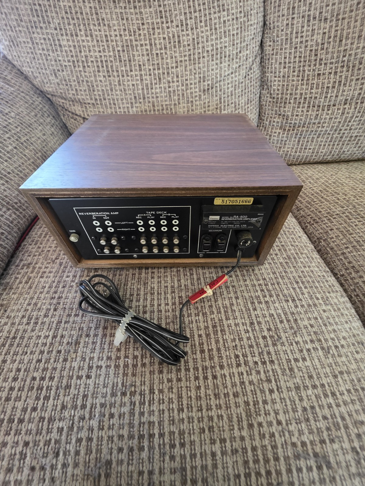 Sansui RA-500 Reverberation Amplifier In Original Box Running Excellent Wow!