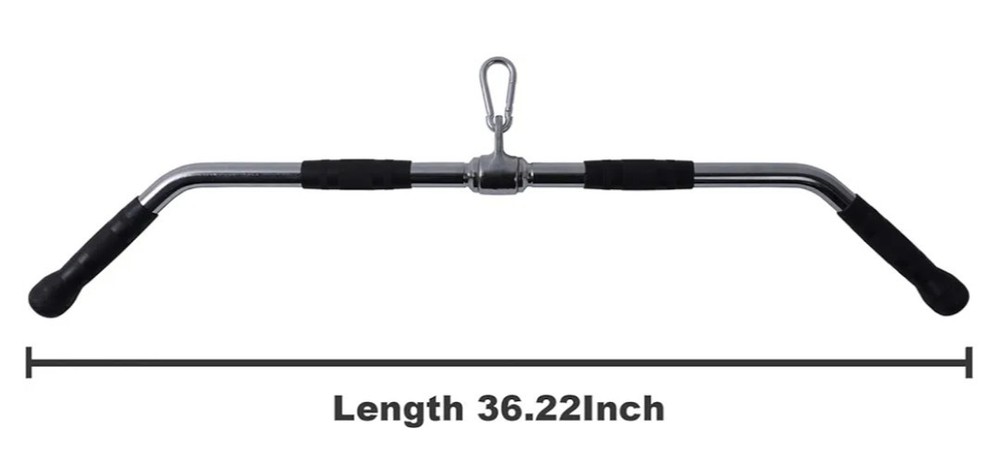 NEW 8.8 Lb LAT Cable Machine Attachment, Curl Pulldown Bar, Full Rotation, Steel