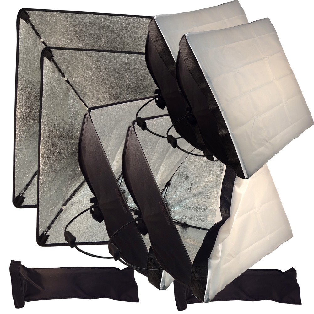 Qty 2 Softbox Video Photo Studio Lighting E27 socket 50*50cm/20x20" Light head