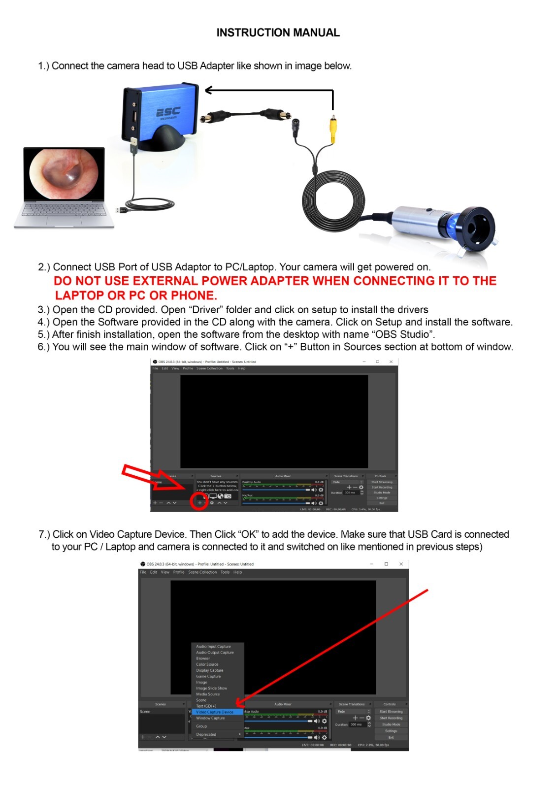 Endoscopy camera HD Portable USB Rigid Endoscope Storz ENT Medical 1.2MP Windows