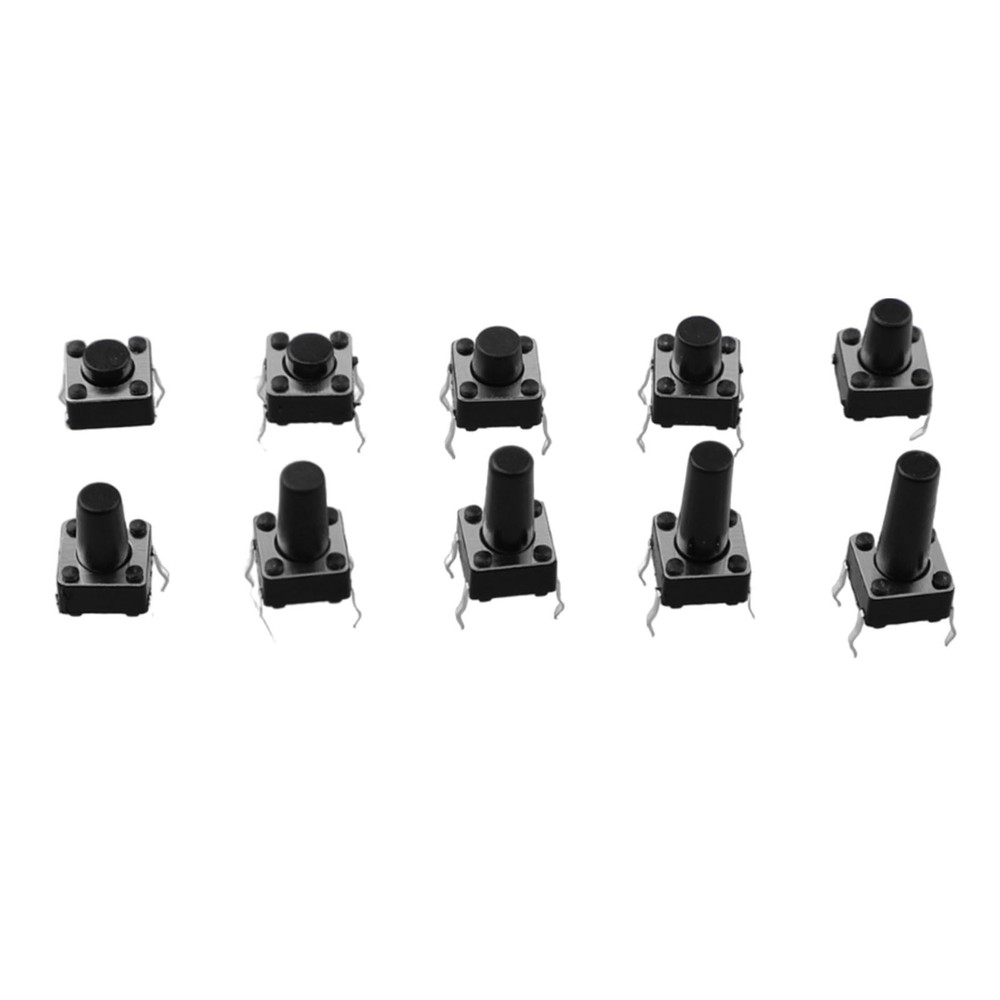 Organized Miniature Tactile Switch Collection for Electronics Projects