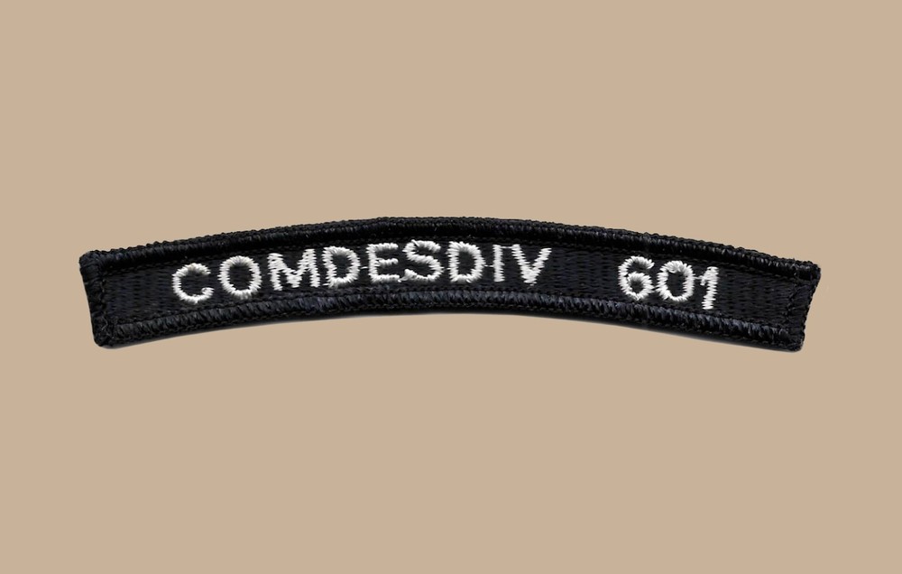 US Navy COMDESDIV Commander Destroyer Division 601 UIM Shoulder Rocker Tab