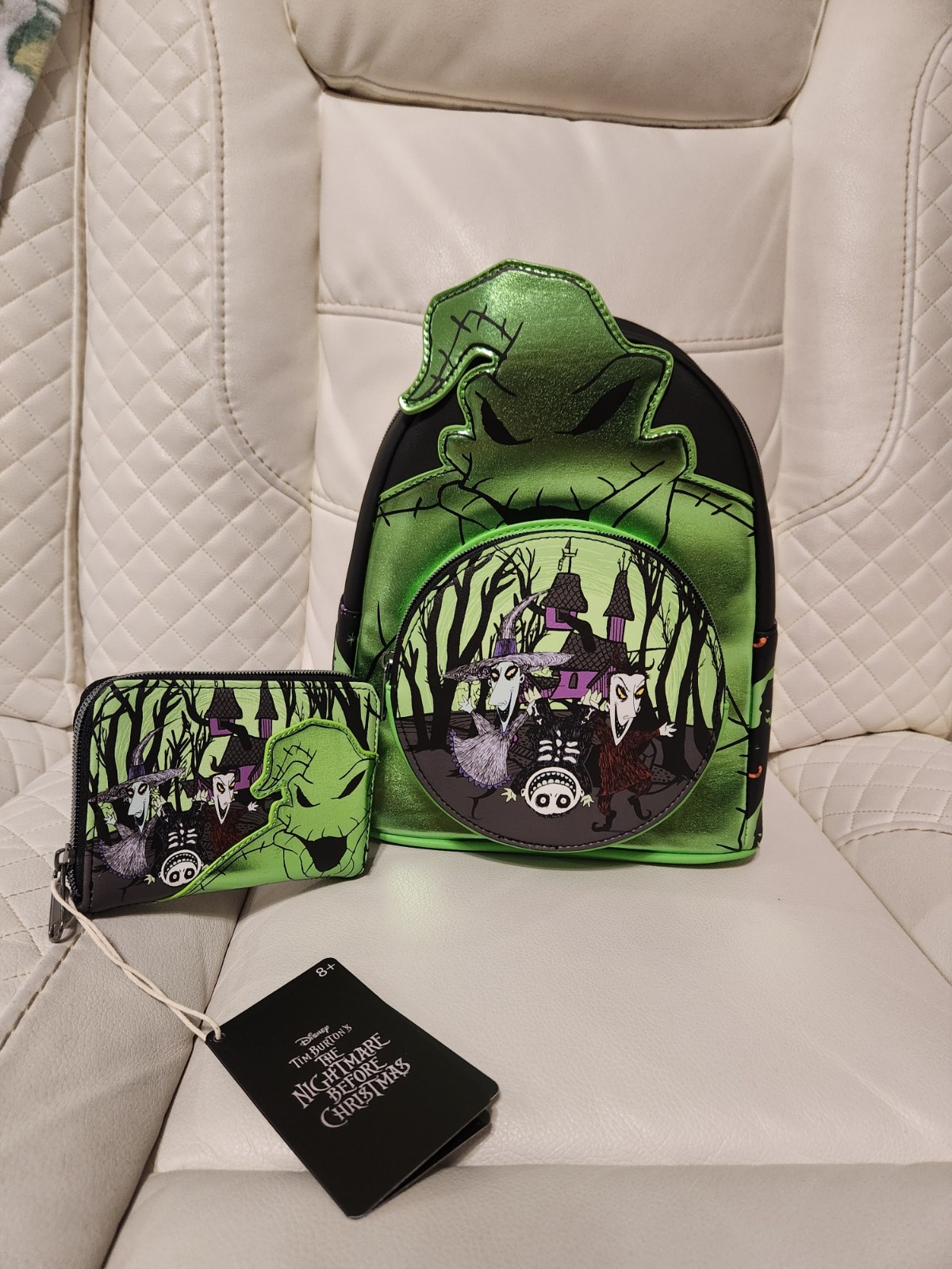 Nightmare Before Christmas Oogie Boogie Metallic Mini Backpack & Wallet Set