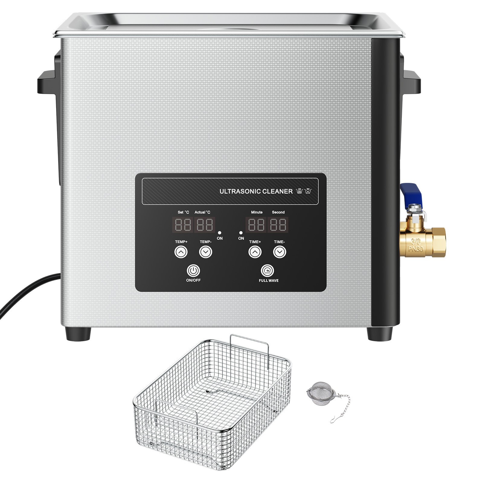 Uimoso 10L Ultrasonic Cleaner with Digital Timer & Heater Jewelry Cleaner 180W