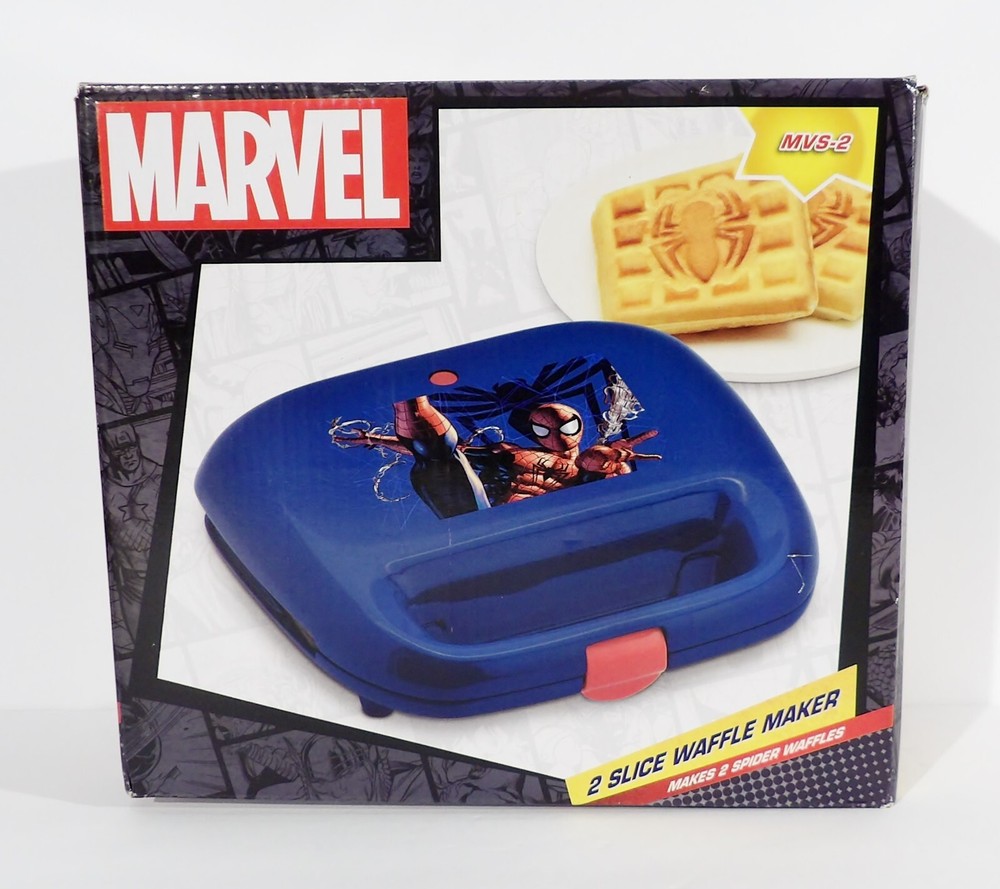 Marvel 2 Slice Spiderman Waffle Maker MVS-2 New In Opened Box