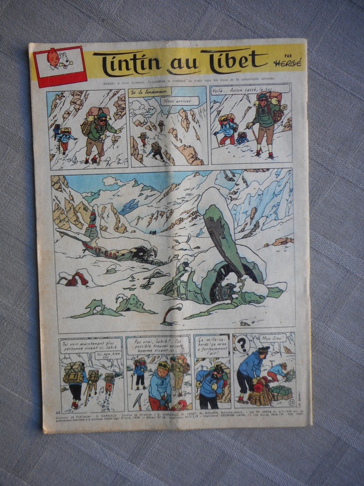 Hebdo Tintin 1St Series No. 550 Correct Condition Without More