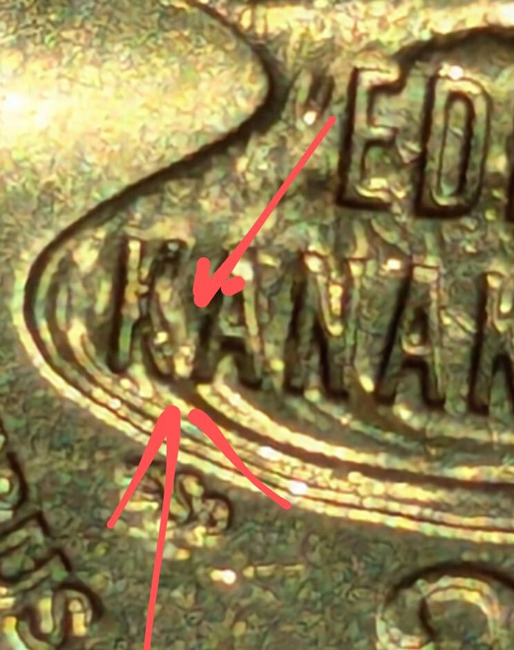 #13.  Error Edith Karnata ,Ole With Dye Chip On The K