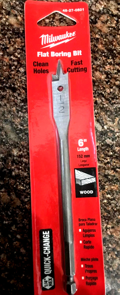 Milwaukee 48-27-0501 1/2" Flat Boring Bit