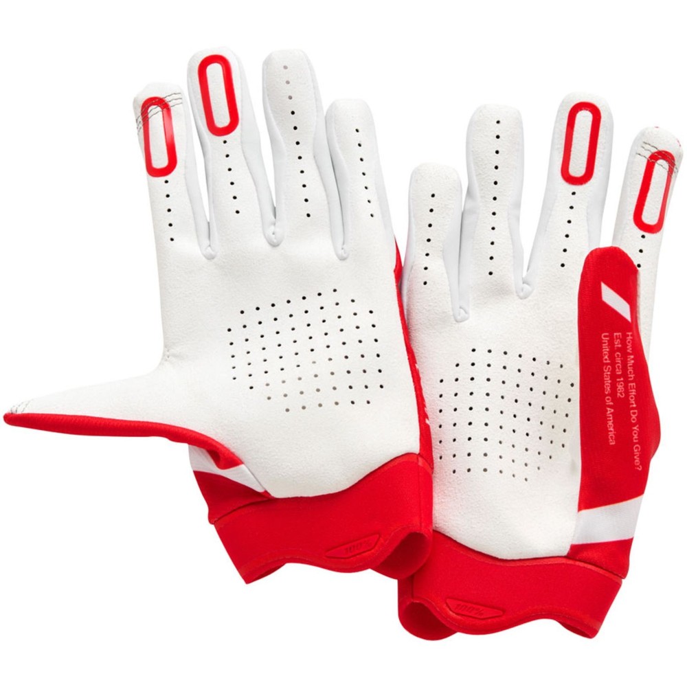 100% Itrack 2 Gloves - Red - Medium 10044-00010
