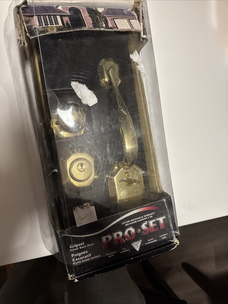 Pro Set Front Door Lock Handle and Deadbolt - Full Door Handle & Lock Set