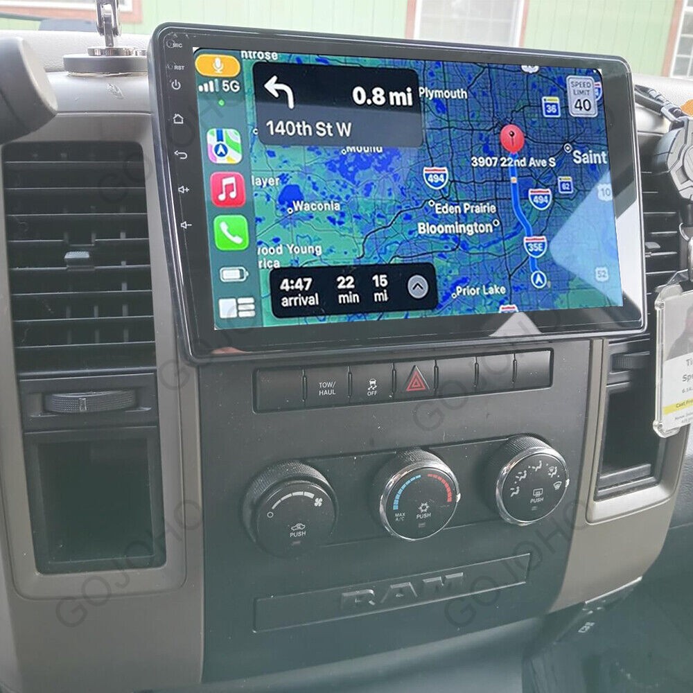 10.1'' Carplay For Dodge RAM 1500 2500 2009-2012 Android 13 Car Radio GPS Stereo