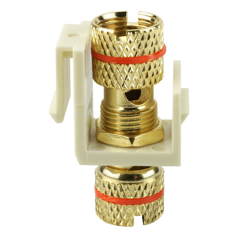 Skywalker Keystone Audio Binding Post Insert (Red Band, Light Almond)