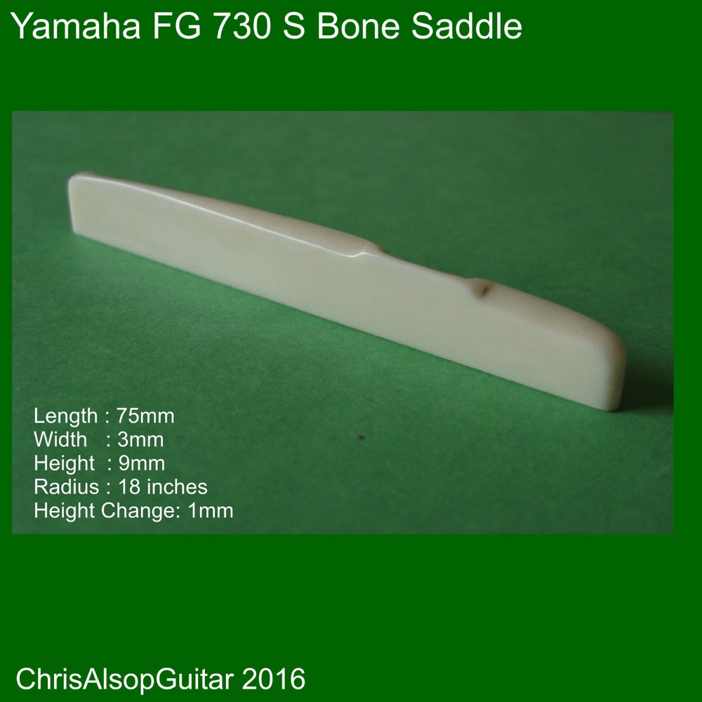 Diagonal Compensating Bone Guitar Saddle. You give Height, Width, Length. PS001d