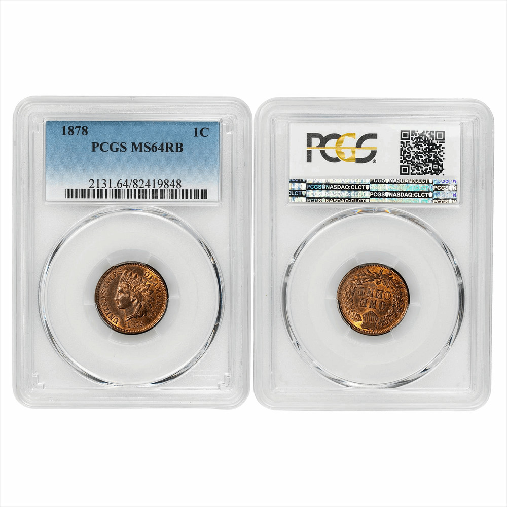1878 Indian Head Cent 1C PCGS MS 64 RB