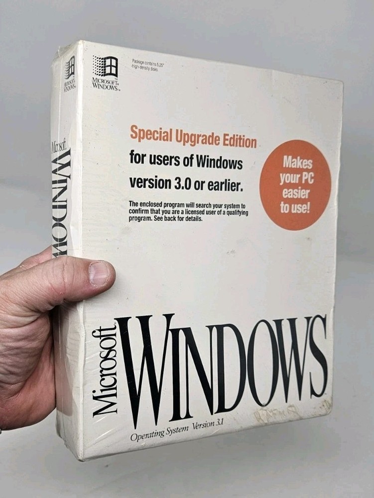 NEW SEALED Microsoft Windows Operating System Version 3.1 Special Upgrade Editio