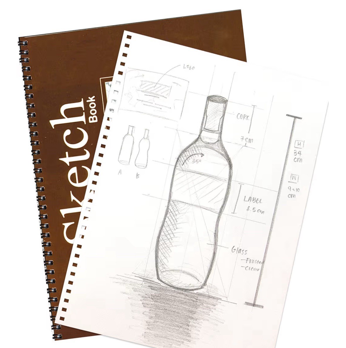 30 Sheets 8.5" X 11" Side Bound Spiral Premium Sketch Book