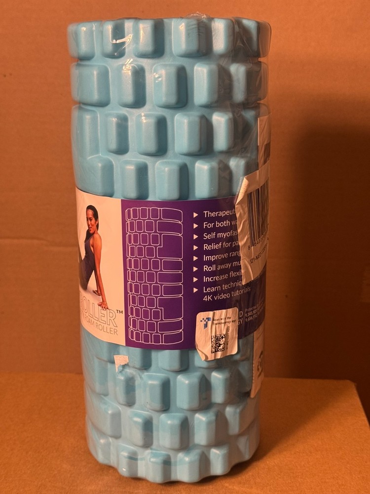 321 Strong Recovery Roller – 15" Solid Core Medium Density Foam Rolle –Blue–New