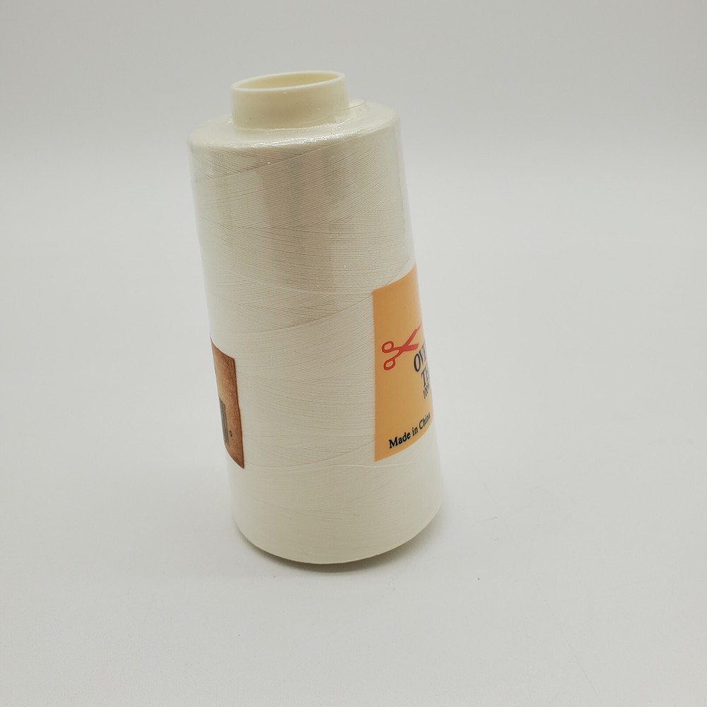 Overlook Thread Cone 3000 yds 100% Polyester White Natural