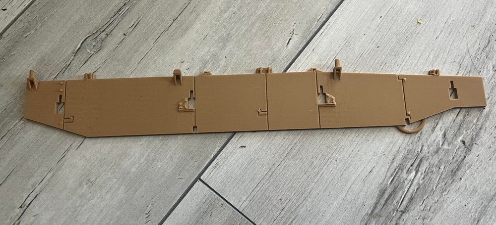 GI Joe Mauler Tank Side Skirts 3D Printed Custom