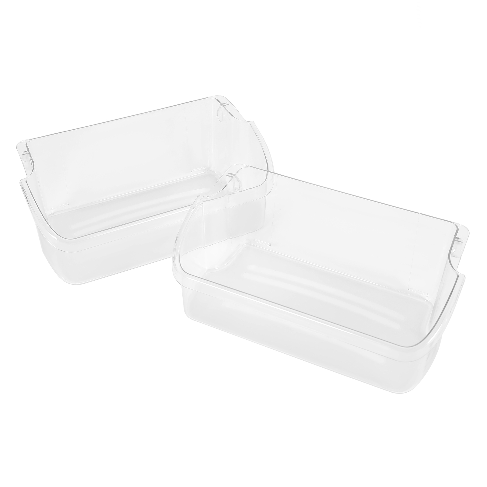 2 Pack Clear Refrigerator Door Bin Shelf #240324502 For Frigidaire Kenmore