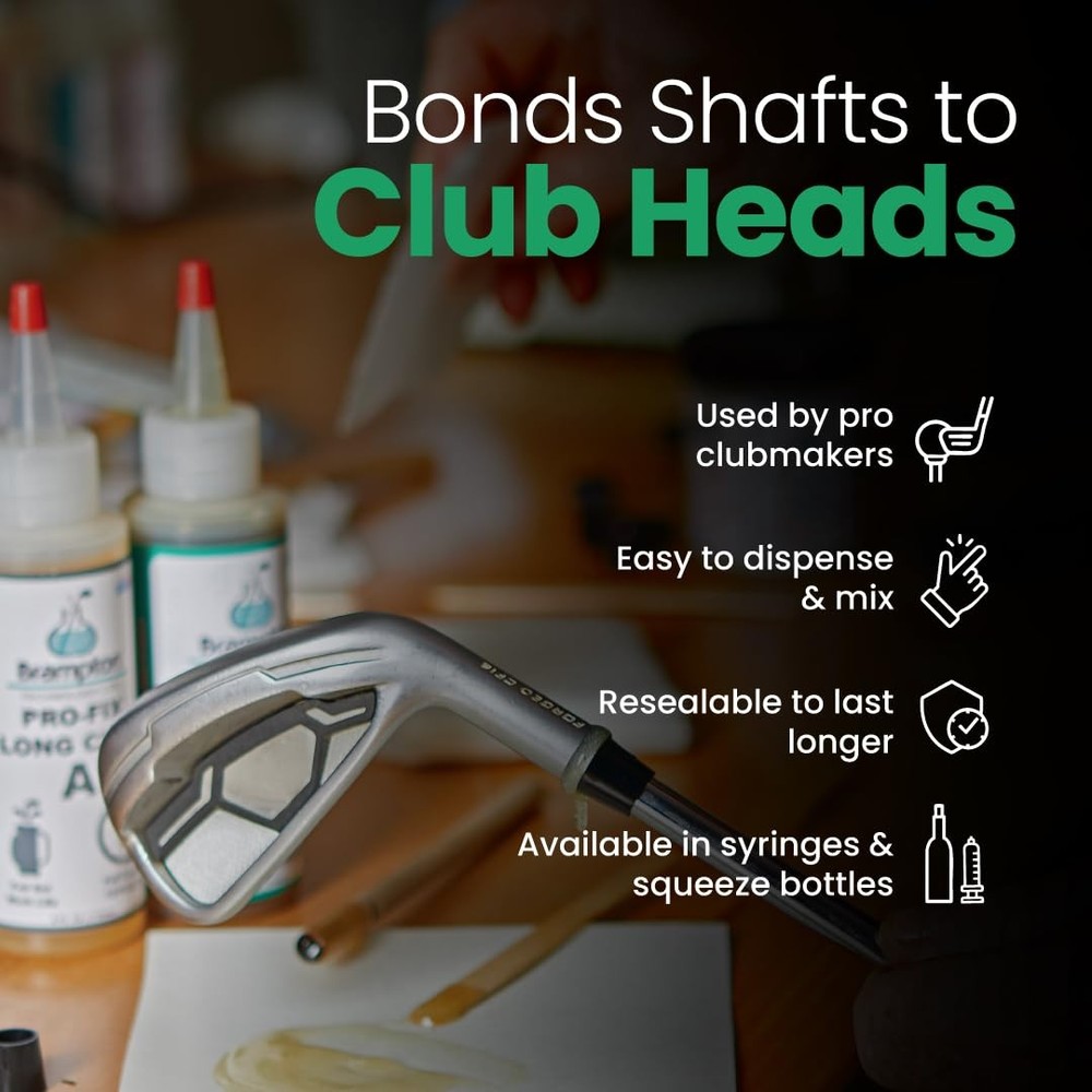 Brampton PRO-FIX Long Cure Golf Epoxy - Full Set Work Life - Extra Strength -...