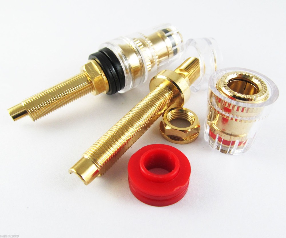 10pcs AMP Terminal Binding Post Audio Connector Speaker Cable Amplifier