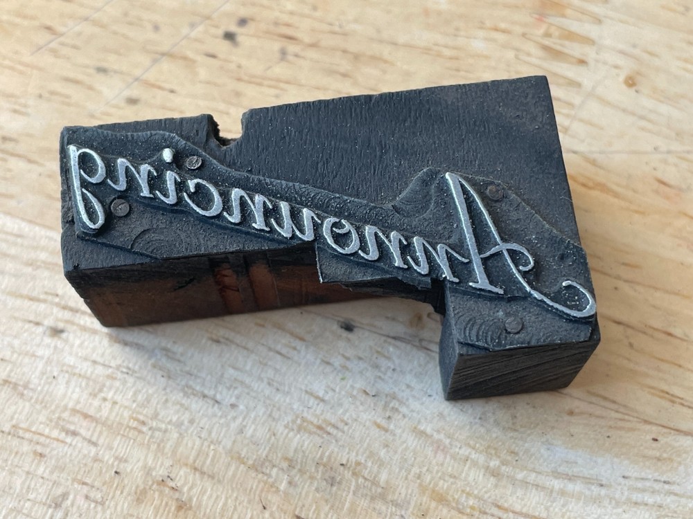 Printing Letterpress Printers Block Announcing Header Music Performance (493)