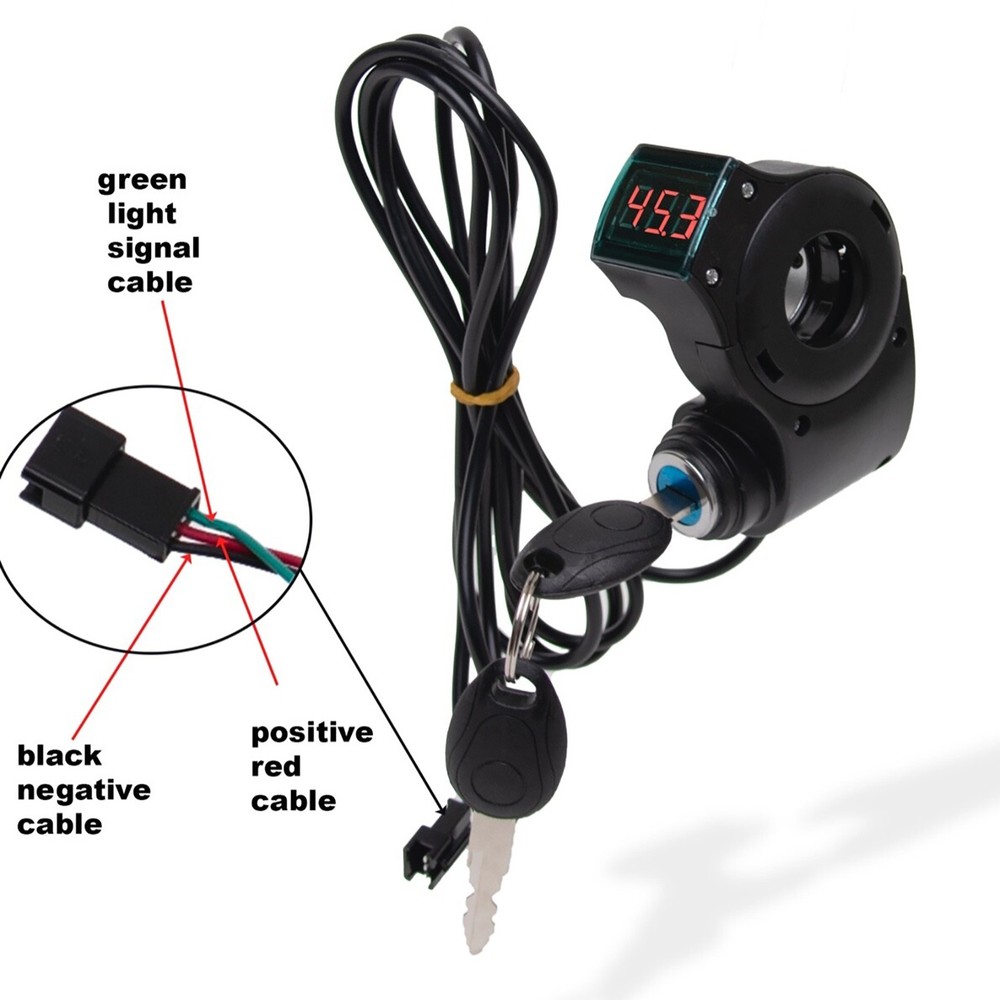 High Quality E-Bike Throttle Control Switch with Voltage Display and Key Lock