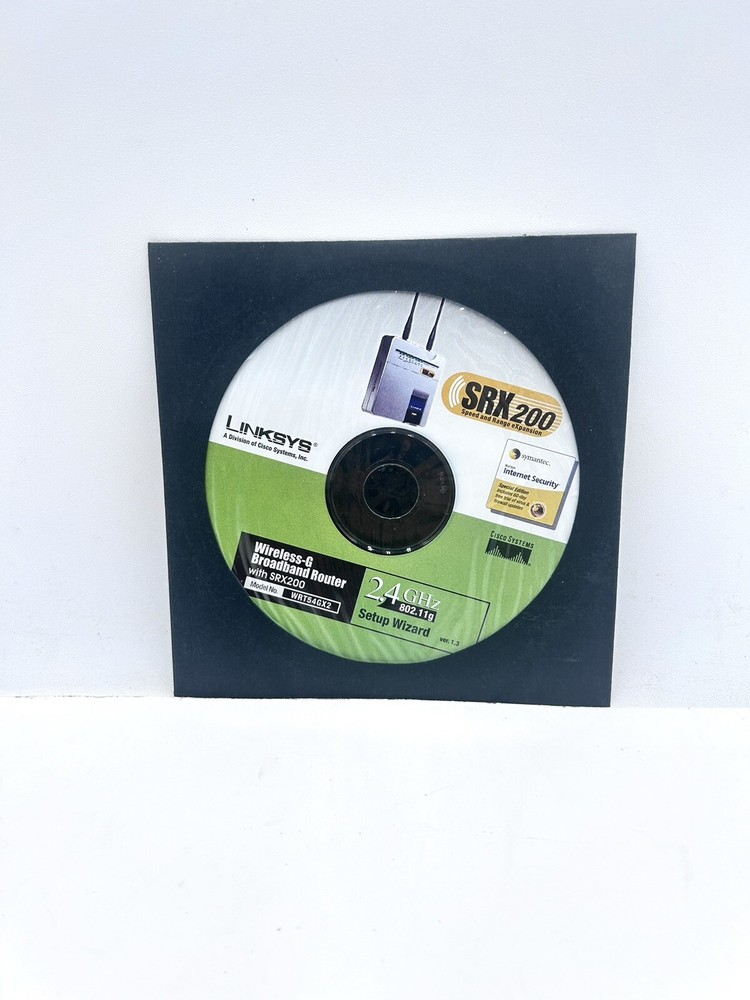 Linksys Wireless-G Broadband Router SRX200 Software Setup Wizard Drivers CD Only