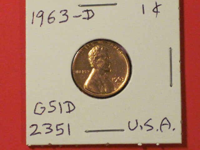 1963-D Memorial Cent - XF example! GSID 2351 / Denver Mint