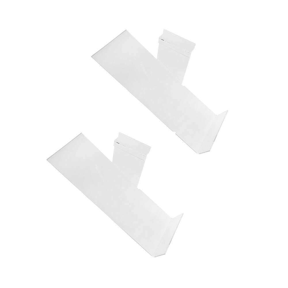 10'' x 4'' Slatwall Clear Acrylic Shoe Display Shelf Left Profile - 2 Pc