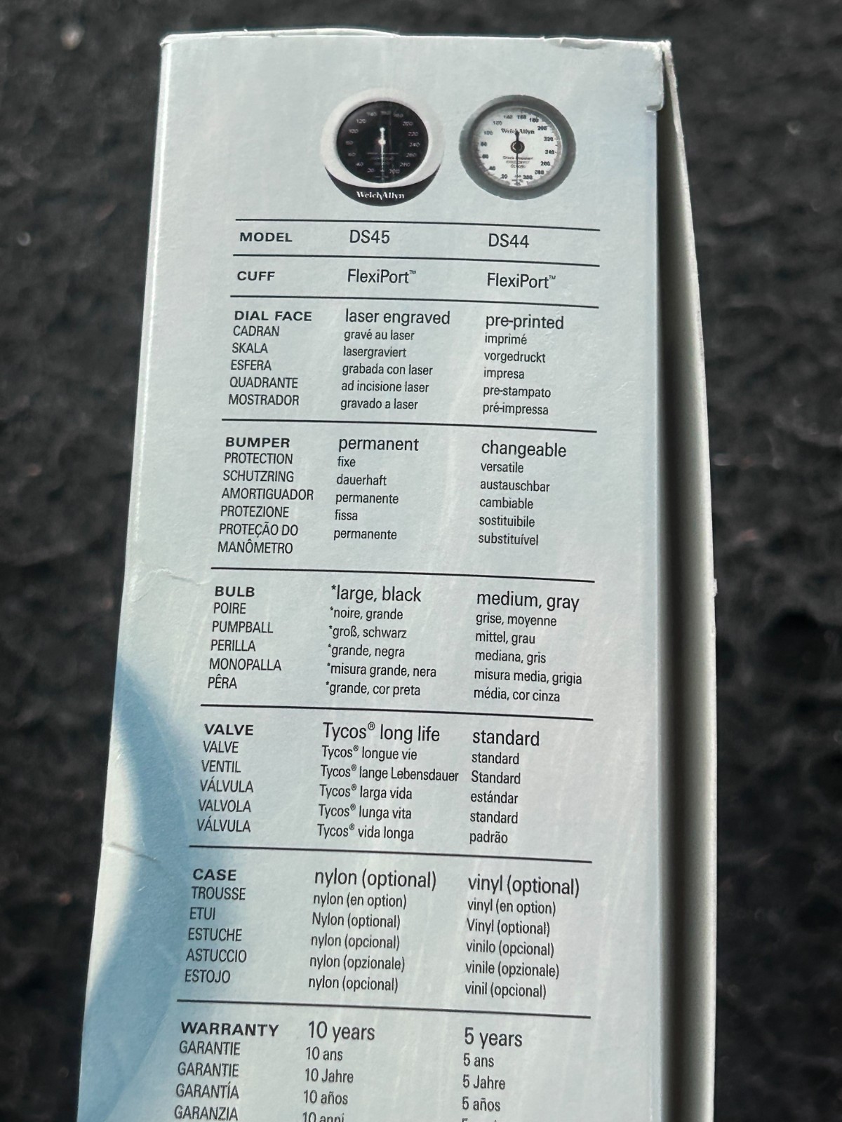 Welch Allyn DS45-11 Durashock BP Aneroid with Large Adult Cuff Ref 901092 - NEW