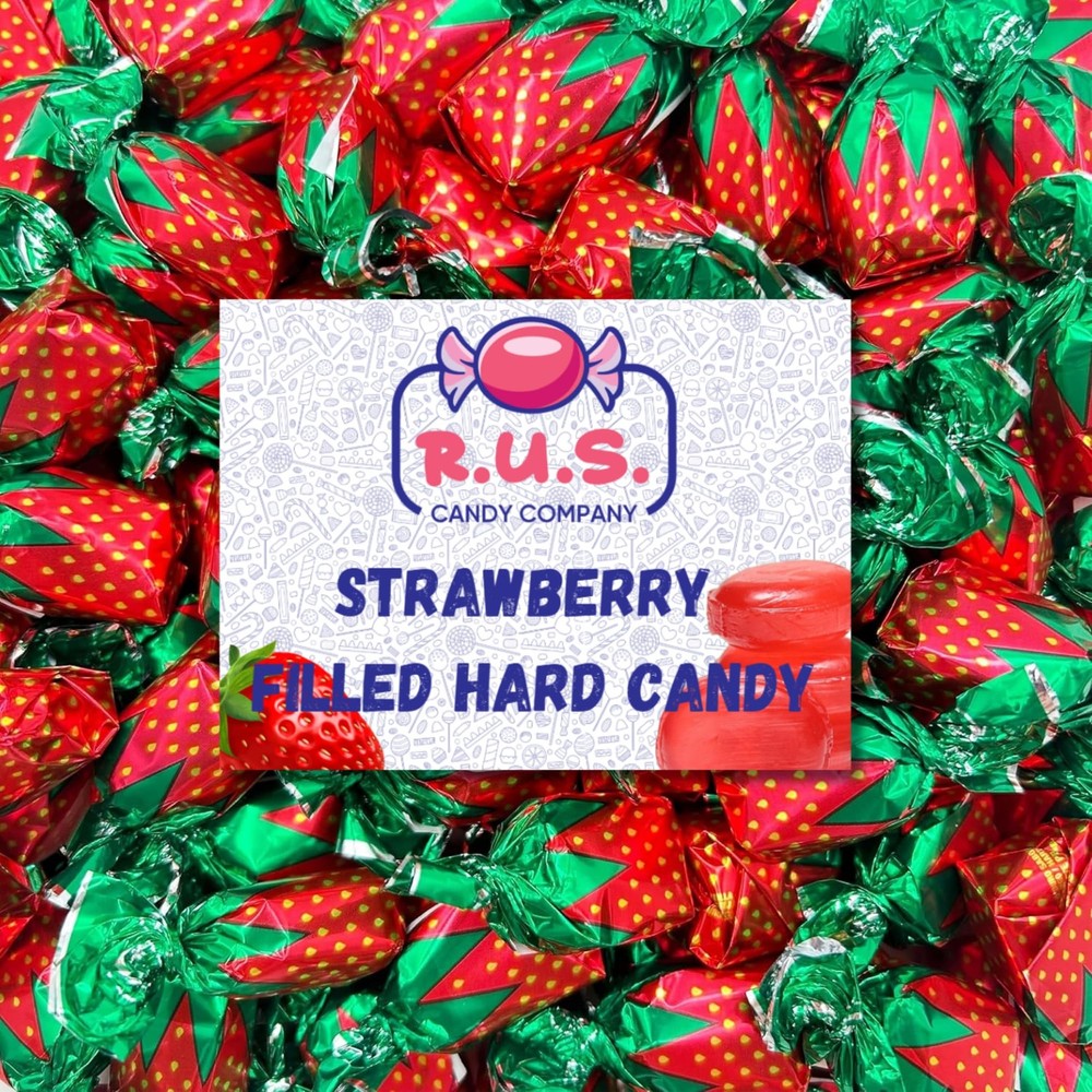Strawberry Filled Hard Candy â€“ Bulk Wrapped Fruit Candy by â€“ Individually...