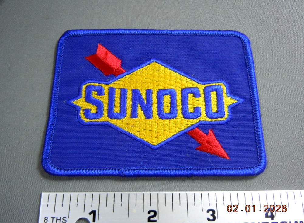 SUNOCO FUELS Embroidered Iron On Uniform-Jacket Patch 4" x 3"